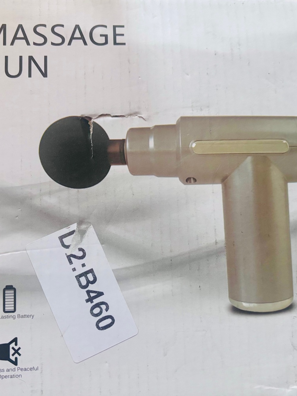 Gold Massage Gun with Black Ball Head